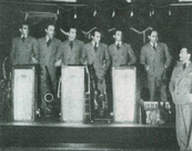 Szał (od lewej Zbigniew Wróbel, Zdzisław Gottlib, Leopols i Zygmunt Harrowie, Jack Laub, Leon Haber, Stefan Bober)