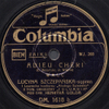 Adieu chéri - Columbia seria DM kat. DM. 1618 b. mx WJ. 268