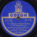 Co znaczą wielkie słowa Odeon seria O O 271182 b Wo 1780 Co znaczą wielkie słowa
