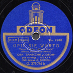 Upić się warto Odeon seria O O. 271074 b Wo. 1580 Upić się warto