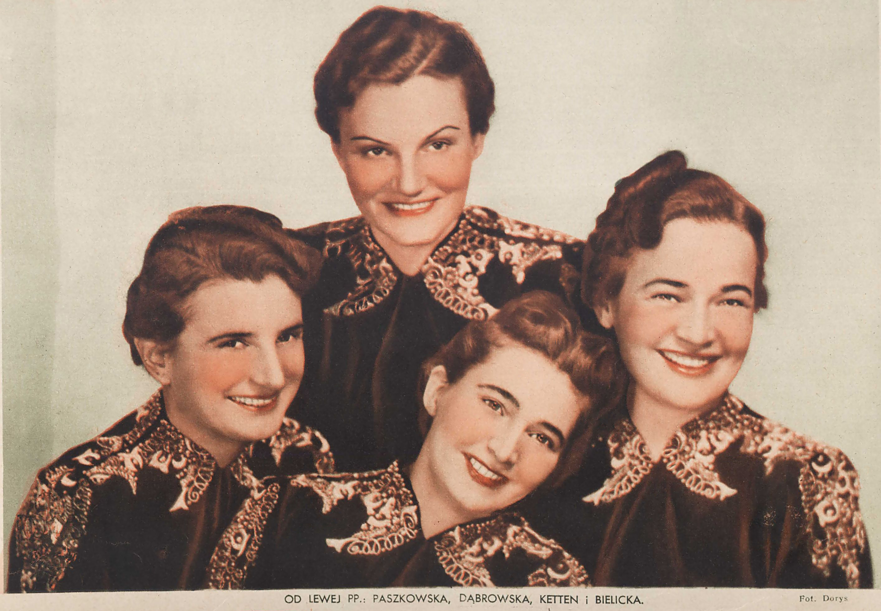 Te Cztery: Janina Paszkowska, Wanda Vorbond (Dąbrowska), Welly Ketten, Maria Bielicka