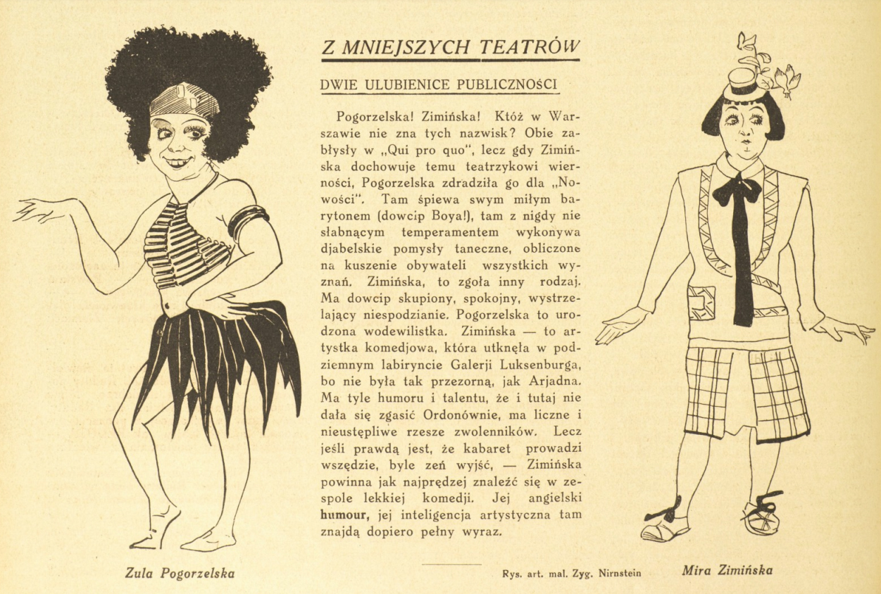 Zula Pogorzelska i Mira Zimińska (1928 r.)