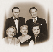 Feliks Ref-Ren Konarski, Tadeusz Faliszewski, Nina Oleńska, Zofia Terne, Ela Lewicz „Pięcioraczki londyńskie” 1955 r. (PMoA)