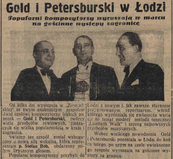 H. Gold, Petersburski i Stefan Bob (styczeń 1939 r.)