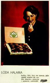 Loda Halama - reklama czekoladek Fuchs
