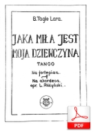 Jaka miła jest moja dziewczyna - tango
muz. Benjamín Tagle Lara
sł. Tymoteusz Ortym
przesłał Sławomir Siuta Jaka miła jest moja dziewczyna - tango
muz. Benjamín Tagle Lara
sł. Tymoteusz Ortym
przesłał Sławomir Siuta
